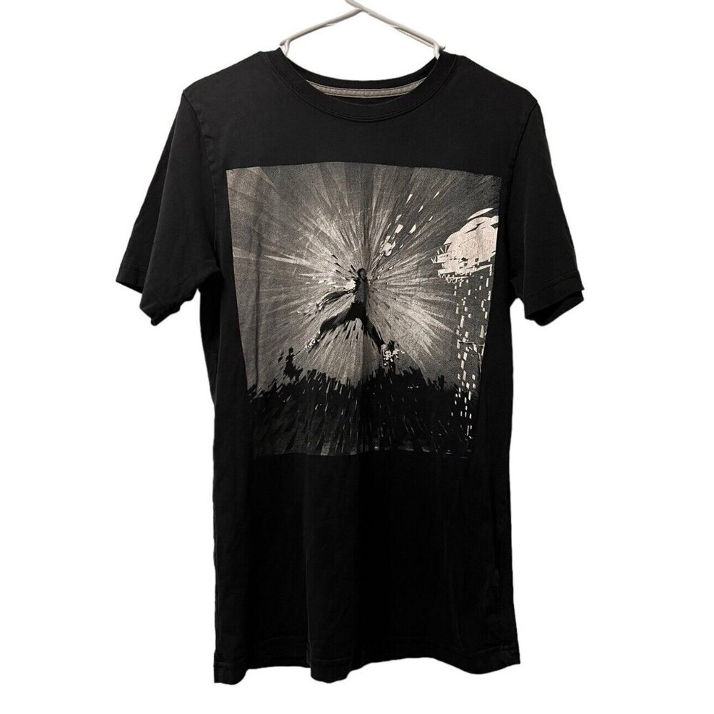 Rare Nike Air Jordan Jumpman Retro Logo T Shirt Black Small Abstract Art Sports